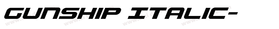 Gunship Italic字体转换